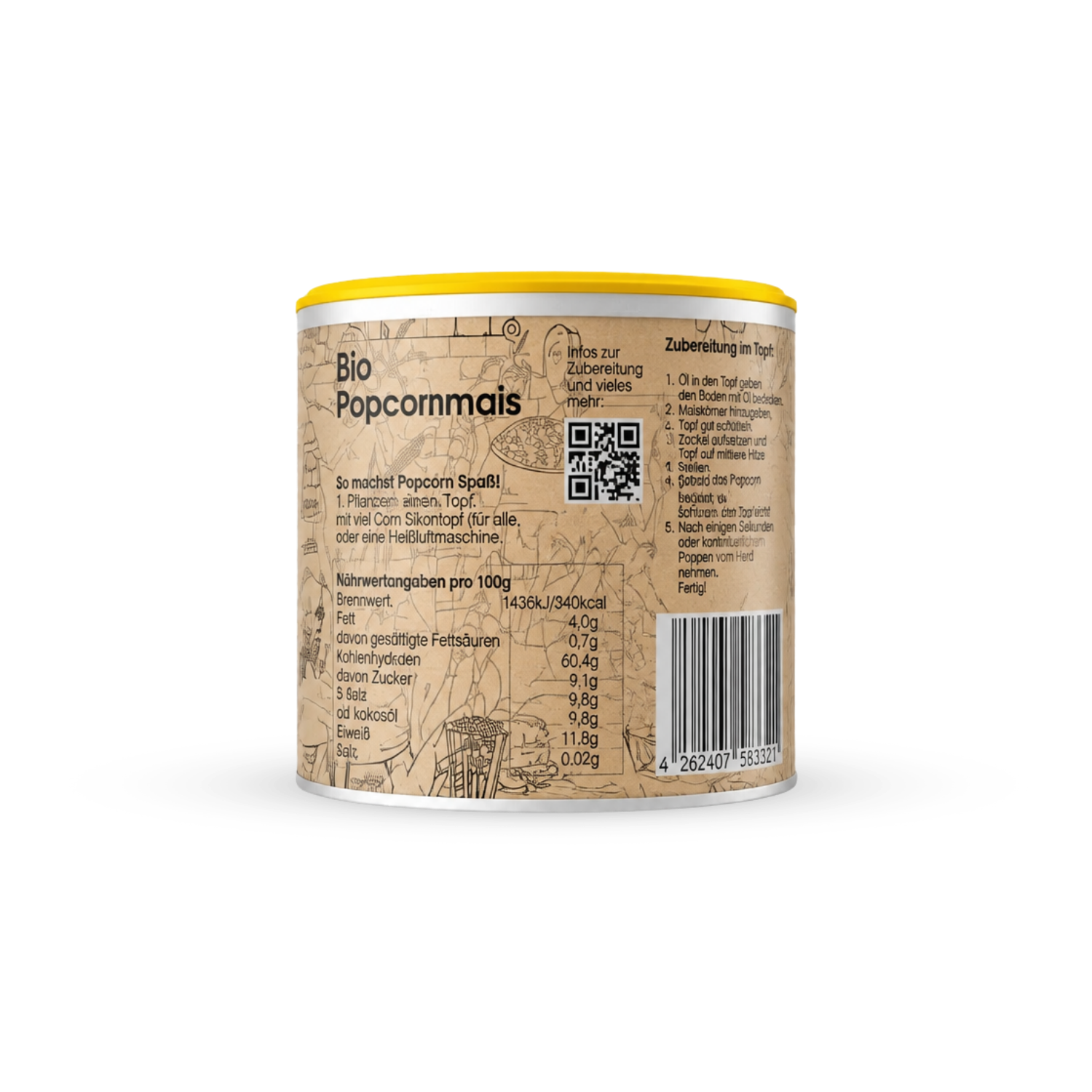 Premium Bio Popcorn Mais - Dose